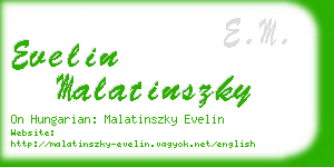 evelin malatinszky business card